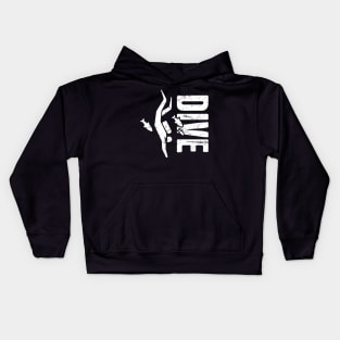 DIVE | Distressed Scuba Diving Design Kids Hoodie